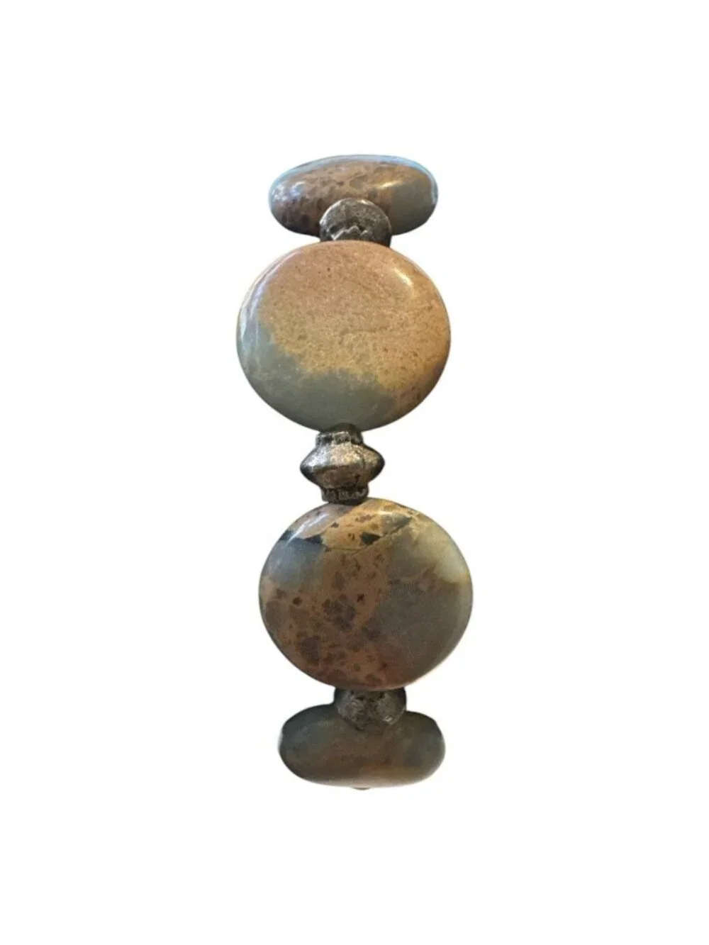Natural Gemstone Beaded Necklace With Adjustable Clasp For Women Earth Tones
